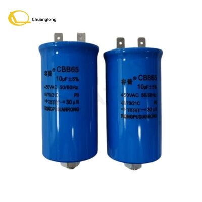 Dobra cena 0090008121 NCR Kondensator 10uF 450V Automatyczne części maszynowe NCR S1 Kondensator RUN 8UF 10UF 450V 5060HZ 009-0008121 Oryginalny Nowy w magazynie W Internecie