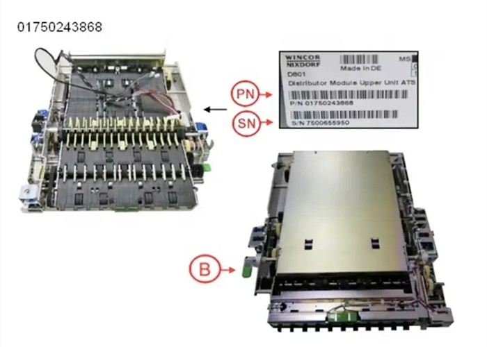 Części maszyny bankomatu Wincor Distributor Module Upper Unit ATS 01750243868 1750243868