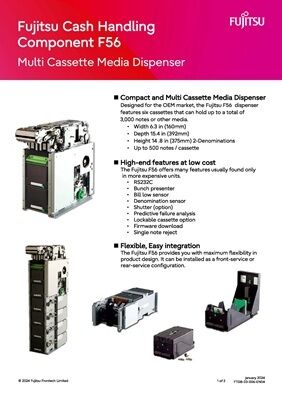 Dobra cena Fujitus F56-BDU F56 jest idealnym wyposażeniem banknotów do funkcji kasy, kiosków i bankomatów Fujitsu F56 F53 wyposażeniem w rachunki gotówkowe w magazynie Whats App: +86 18138781425 w Internecie